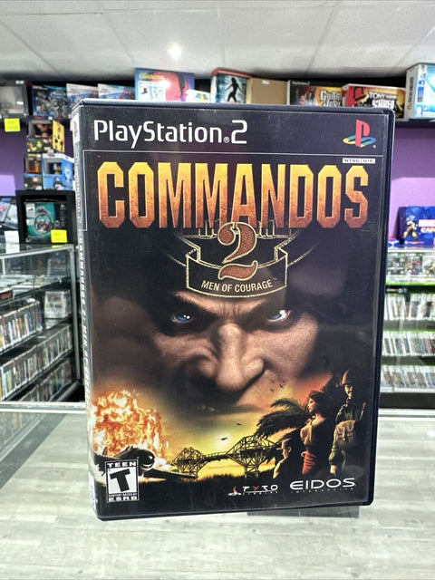 Commandos 2: Men of Courage (Sony PlayStation 2, 2002) PS2 CIB Complete Tested!