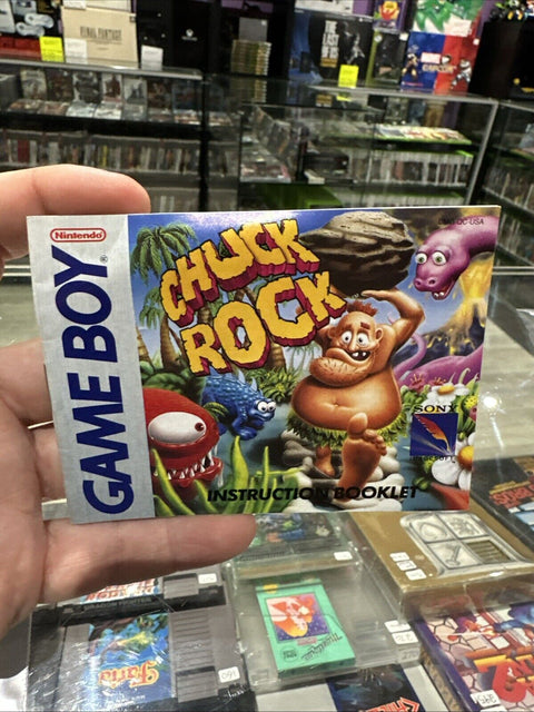 Chuck Rock - Nintendo Game Boy - Instruction Manual Only