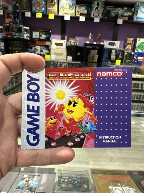 Ms Pac-Man (Nintendo GB Game Boy) Instruction Manual ONLY