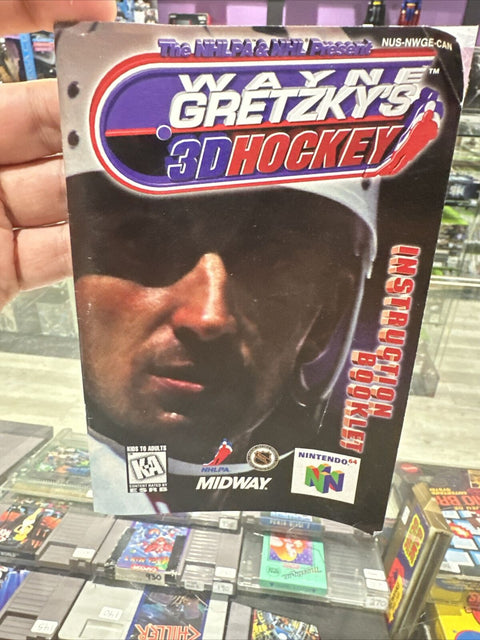 Wayne Gretzky's 3D Hockey (Nintendo 64, 1996) N64 CIB Complete! *No Insert*