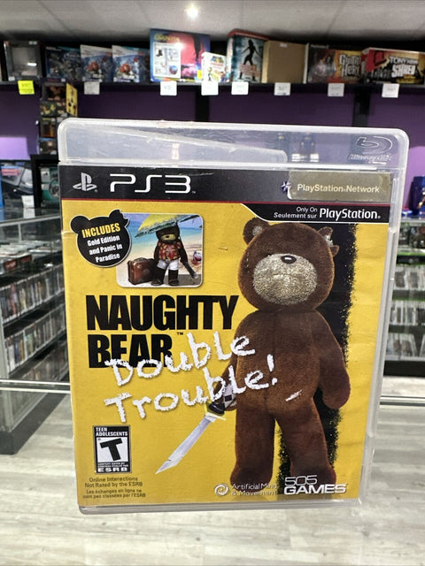 Naughty Bear: Double Trouble (Sony PlayStation 3, 2012) PS3 CIB Complete Tested