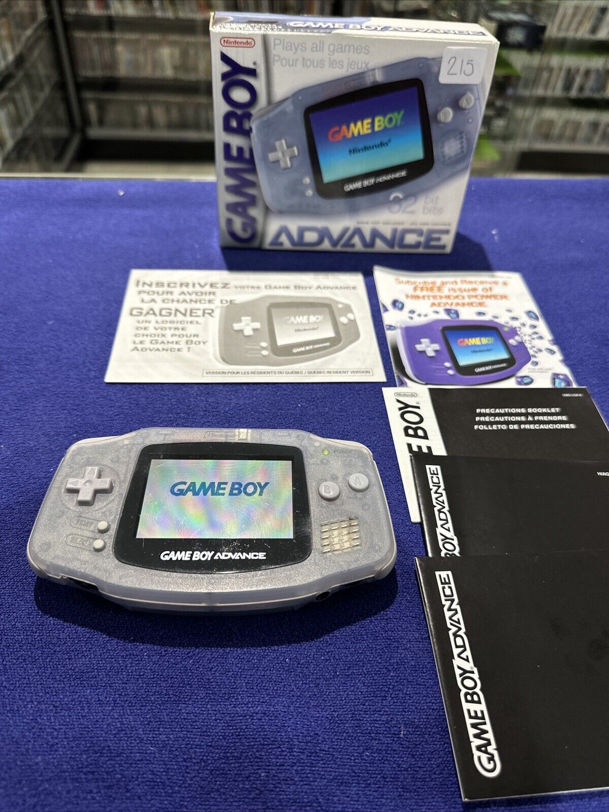 Nintendo Game Boy popular Advance in Glacier GBA