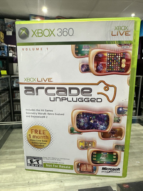 Xbox Live Arcade Unplugged Vol. 1 (Microsoft Xbox 360, 2006) Complete Tested!
