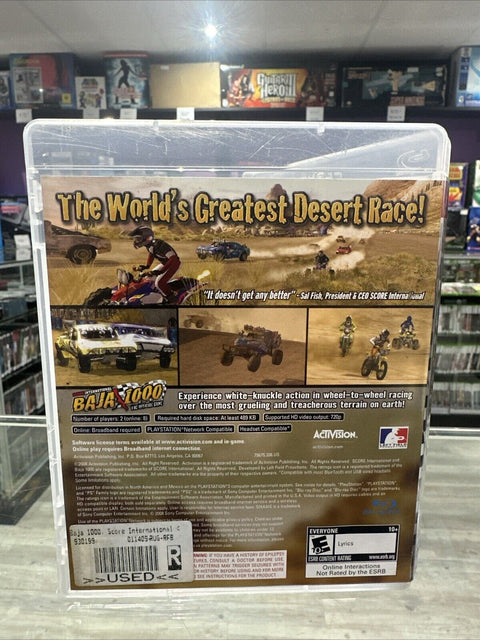 Score International Baja 1000 (Sony PlayStation 3, 2008) PS3 CIB Complete