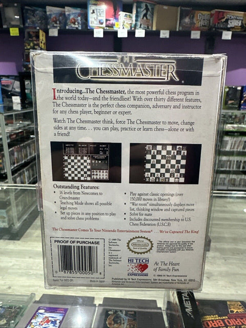 Chessmaster (Nintendo Entertainment System) NES CIB Complete In Box Tested!