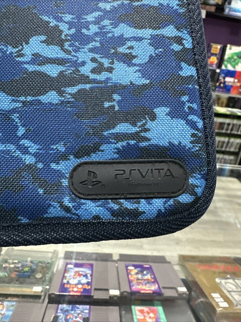 Sony PS Vita Official Carrying Travel Case - Blue Camouflage With Zipper