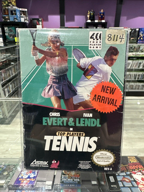 Top Players Tennis (Nintendo Entertainment System, 1990) NES In Box - Tested!