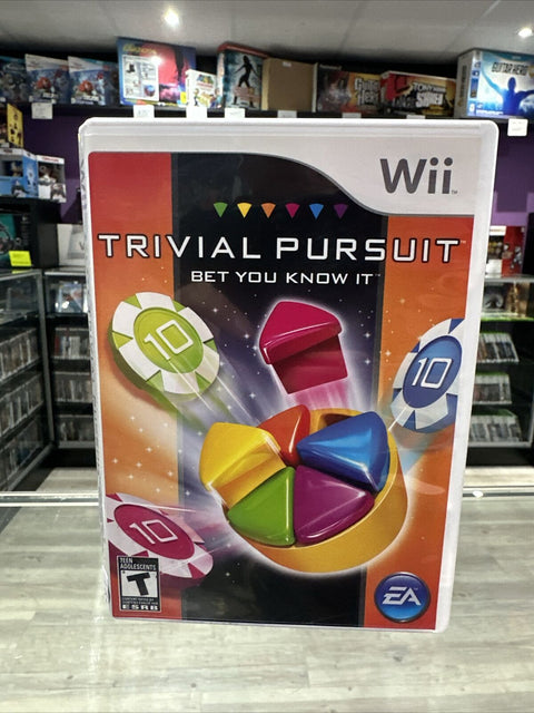 Trivial Pursuit: Bet You Know It (Nintendo Wii, 2011) CIB Complete Tested!