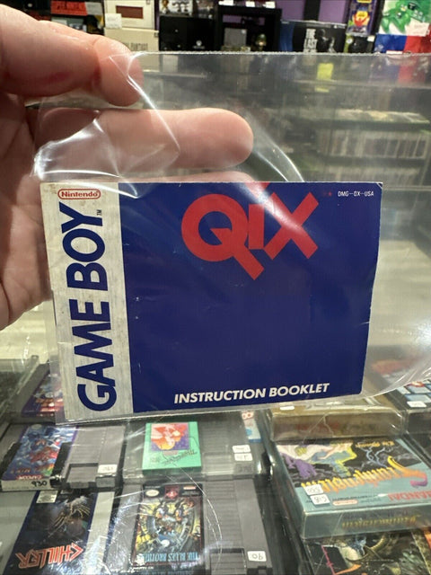 *Manual Only* Qix (Nintendo Game Boy, 1990)  GB Instruction Booklet