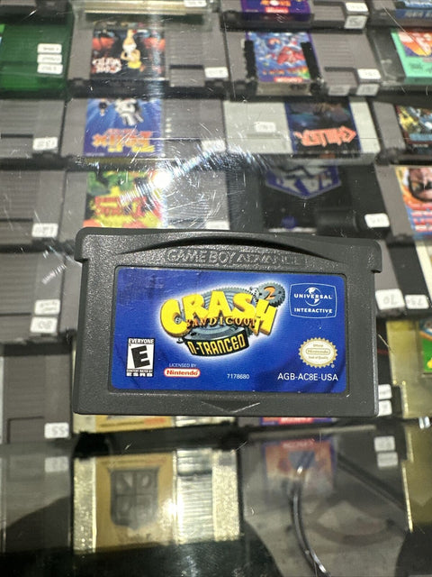 Crash Bandicoot 2: N-Tranced (Nintendo Game Boy Advance, 2003) GBA Tested!