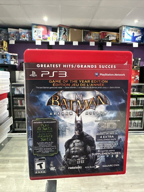 Batman: Arkham Asylum Game of the Year Edition (Sony PlayStation 3, PS3)