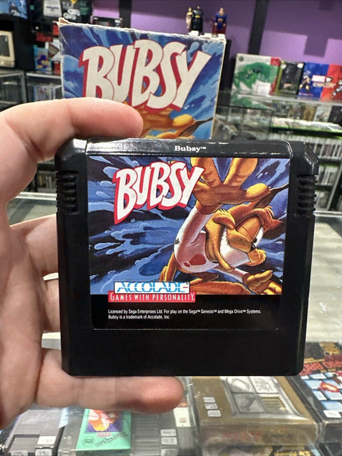 Bubsy in Claws Encounters of the Furred Kind (Sega Genesis) No Manual Tested!