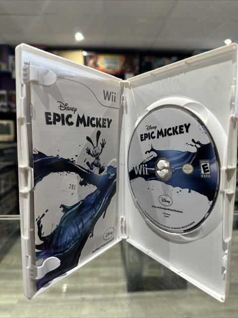 Disney’s Epic Mickey (Nintendo Wii) *Water Damage* CIB Complete Tested!