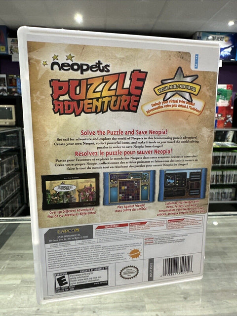 Neopets Puzzle Adventure (Nintendo Wii, 2008) CIB Complete Tested!