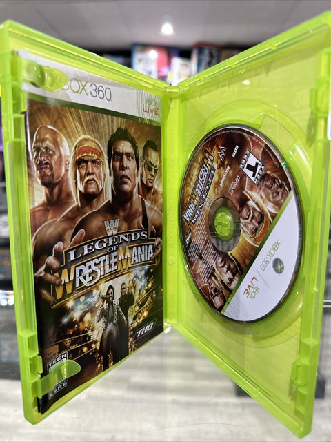 WWE Legends of WrestleMania (Microsoft Xbox 360, 2009) CIB Complete Tested!