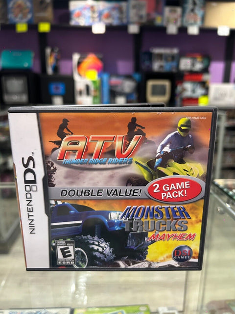 ATV: Thunder Ridge Riders/Monster Trucks Mayhem (Nintendo DS) Complete Tested!