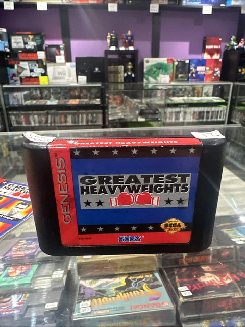 Greatest Heavyweights (Sega Genesis, 1993) With Manual - Tested!