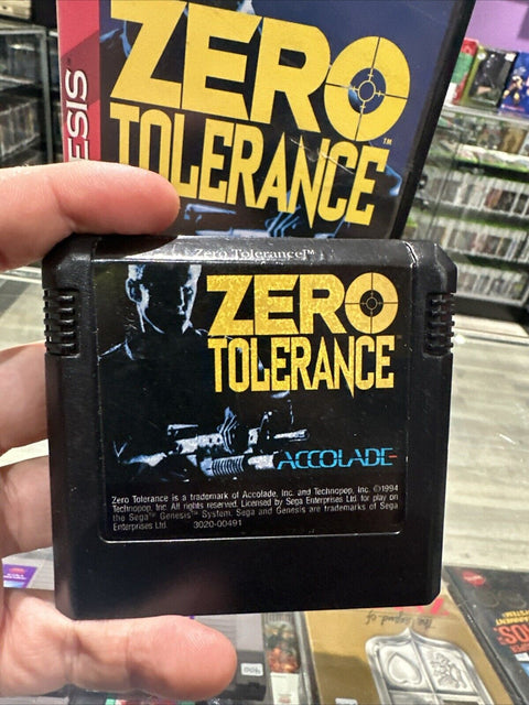 Zero Tolerance (Sega Genesis, 1994) No Manual - Tested!