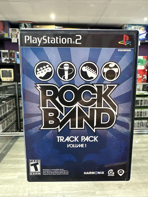 Rock Band Track Pack Vol. 1 (Sony PlayStation 2, 2008) PS2 CIB Complete Tested!