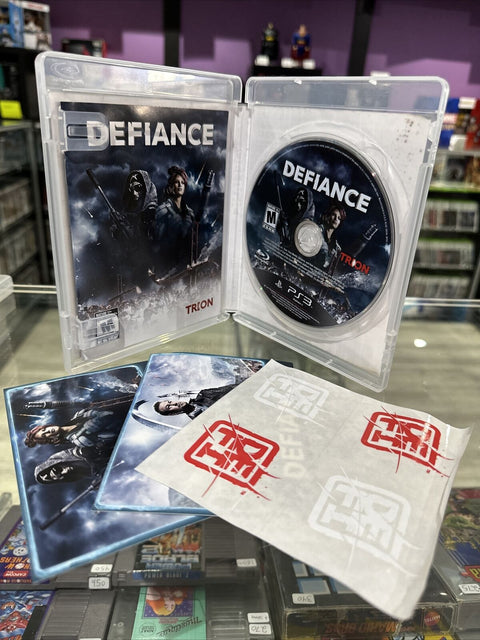 Defiance (Sony PlayStation 3, 2013) PS3 CIB Complete Tested *water damage*