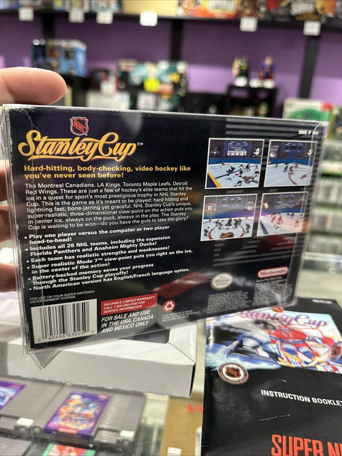 NHL Stanley Cup (Super Nintendo SNES, 1993) CIB Complete Tested!