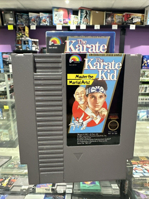 Karate Kid (Nintendo NES, 1987) In Cut Rental Box - Tested!