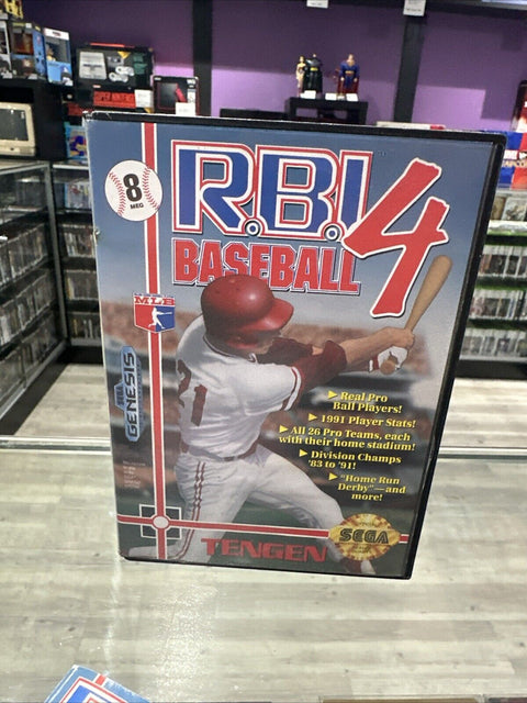 R.B.I. Baseball 4 (Sega Genesis, 1992) CIB Complete Tested!