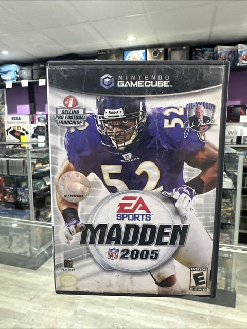 Madden NFL 2005 (Nintendo GameCube, 2004) CIB Water Damage Complete Tested!