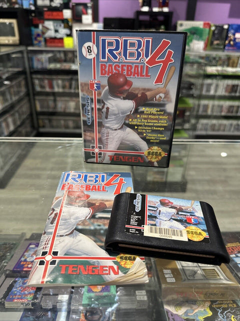 R.B.I. Baseball 4 (Sega Genesis, 1992) CIB Complete Tested!