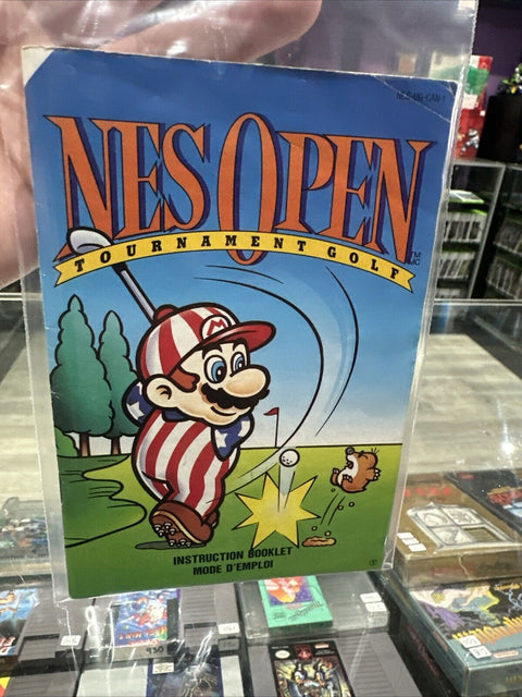 *Manual Only* NES Open Tournament Golf Nintendo NES Instructions Booklet