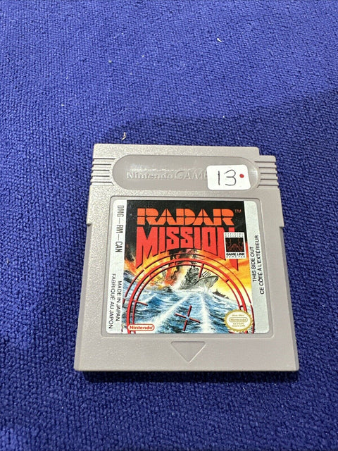 Radar Mission (Nintendo Game Boy, 1991) GB Tested!