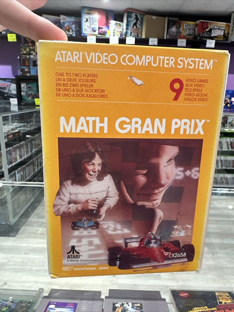 NEW! Math Gran Prix Atari 2600 - Factory Sealed - Sun Faded