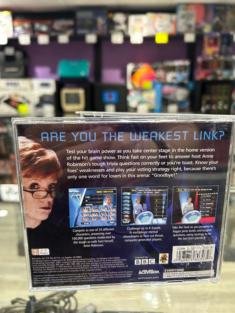 Weakest Link (Sony PlayStation 1, 2001) PS1 CIB Complete Tested!