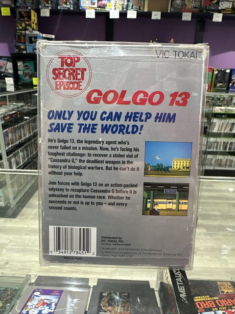 Golgo 13: Top Secret Episode (Nintendo NES) CIB Complete *Box Damage* Tested!