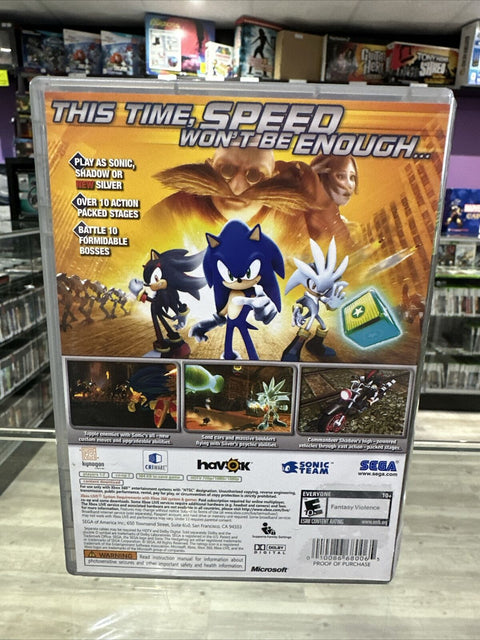 Sonic the Hedgehog (Microsoft Xbox 360, 2006) CIB Complete Tested!