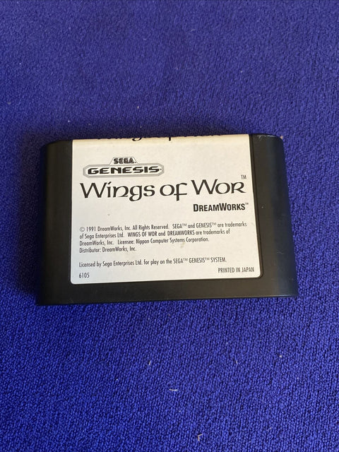 Wings of Wor (Sega Genesis, 1991) Authentic Cartridge + Box Case - Tested!