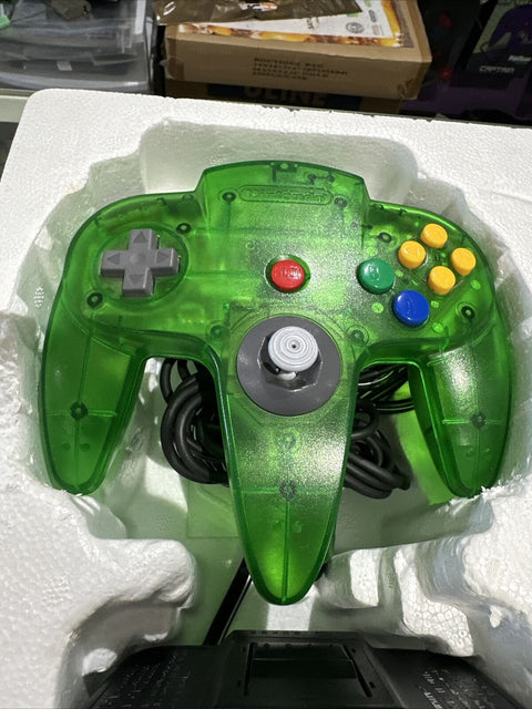 Nintendo 64 N64 Funtastic Jungle Green Edition In Box - Tested!