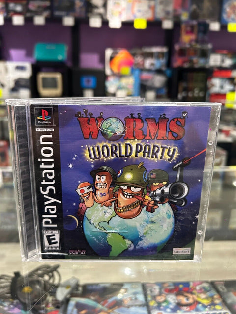 Worms World Party (Sony PlayStation 1, 2002) PS1 CIB Complete Tested!