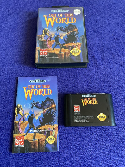 Out of This World (Sega Genesis, 1994) Authentic CIB Complete - Tested!