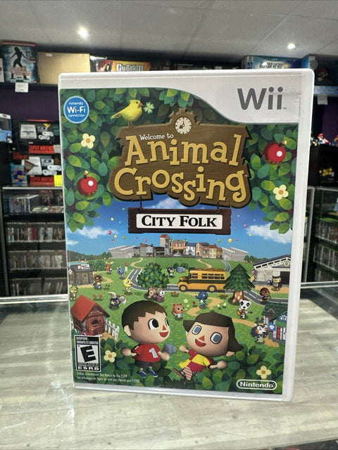 Animal Crossing City Folk (Nintendo Wii, 2008) CIB Complete Tested!