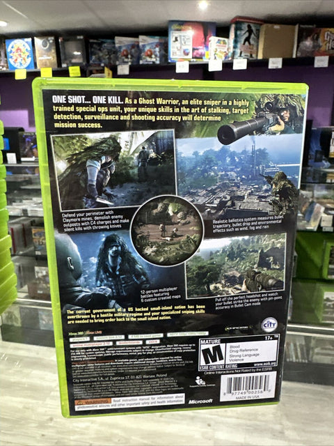 Sniper: Ghost Warrior (Microsoft Xbox 360, 2010) CIB Complete Tested!
