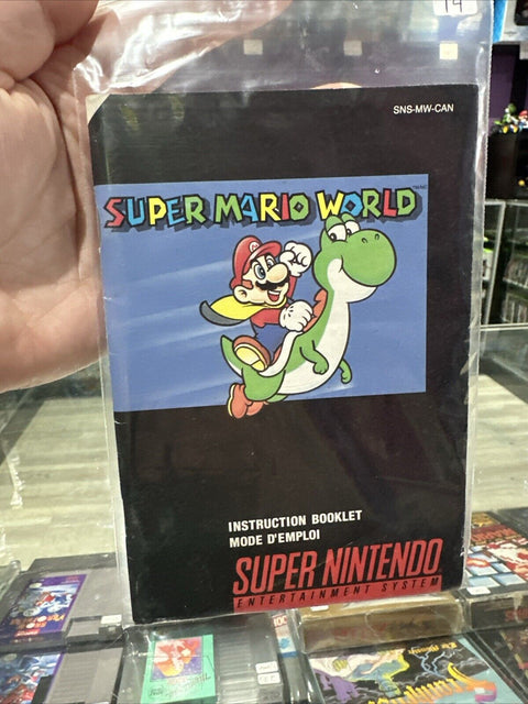 Super Mario World Instruction Booklet Super Nintendo SNES SNS-MW-CAN Manual Only