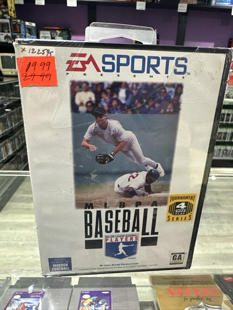 NEW! MLBPA Baseball (Sega Genesis, 1994) Factory Sealed - Ripped Plastic