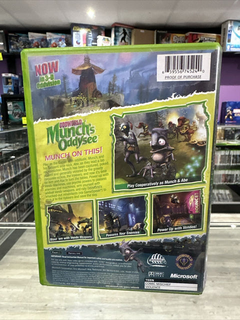 Oddworld: Munch's Oddysee (Microsoft Original Xbox, 2001) CIB Complete Tested!