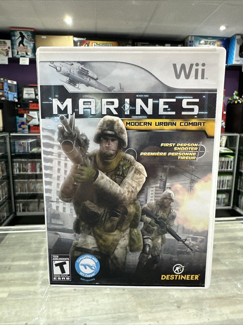 Marines Modern Urban Combat (Nintendo Wii, 2011) CIB Complete Tested!