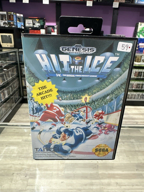 Hit the Ice (Sega Genesis, 1992) CIB Complete Tested!