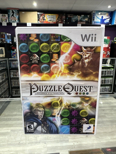 Puzzle Quest: Challenge of the Warlords (Nintendo Wii, 2007) CIB Complete Tested