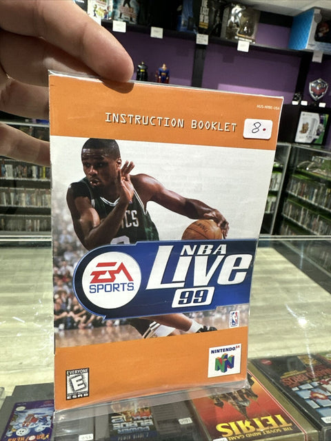 NBA Live 99 N64 Nintendo 64 - Instruction Manual Only!