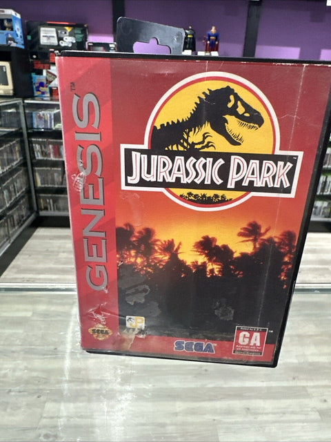 Jurassic Park (Sega Genesis, 1993) CIB Complete Tested!