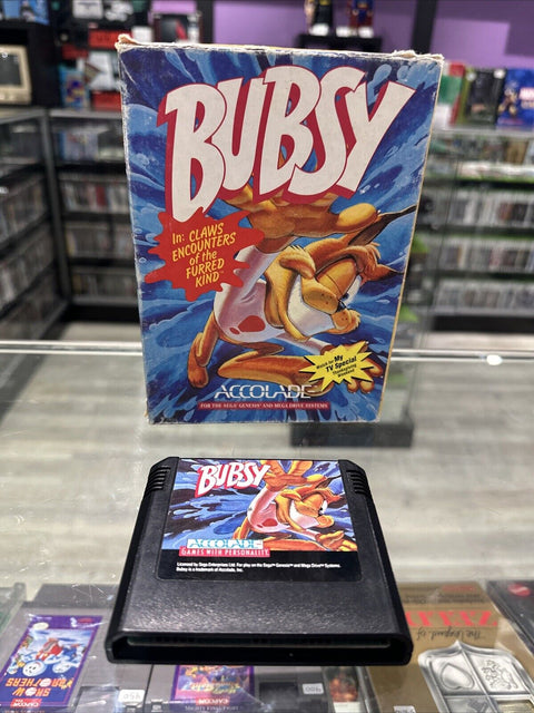 Bubsy in Claws Encounters of the Furred Kind (Sega Genesis) No Manual Tested!